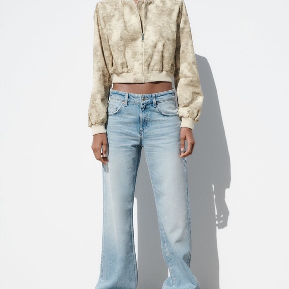 Zara Cropped Bomber Jacket - Picture 4 of 9